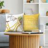 Yellow Tulip Bicycle And Hello Sunshine Pillows Polyester Pillowcase, Sofa Decorative Cushion Cov Headboard Pillow