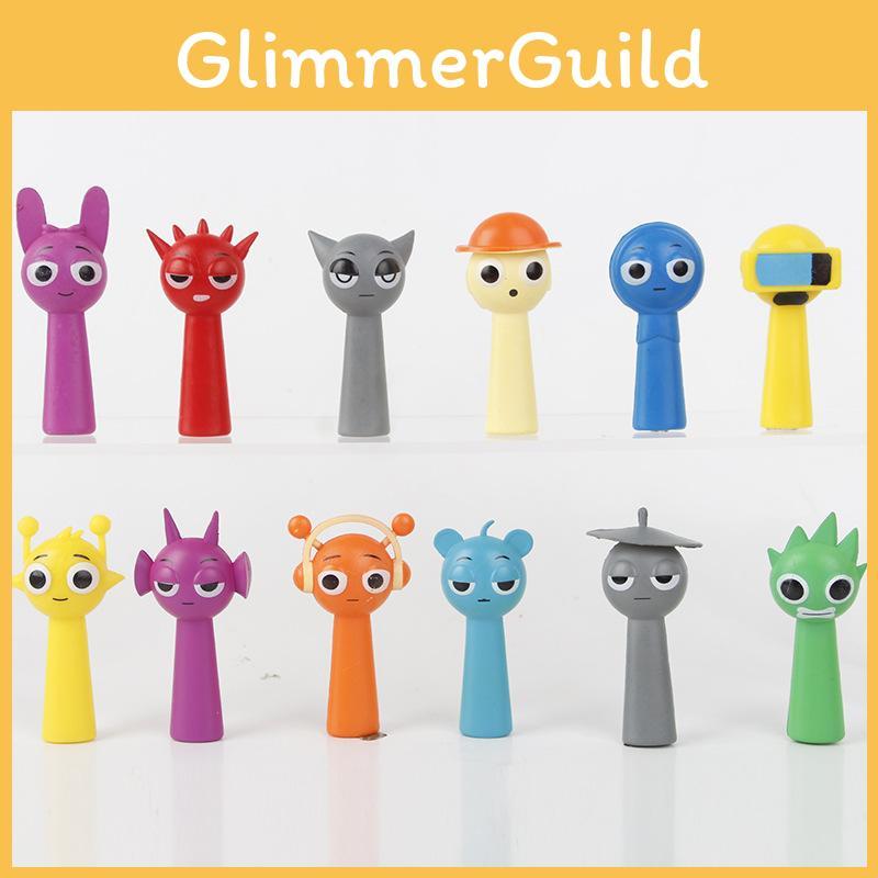 Colorful Sprunki Rhythm Box Pvc Figures Set Anime Style Collectible Blind Box Toys