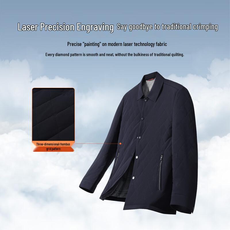 Langdeng Men's 2025 Business Casual Padded Lapel Jacket