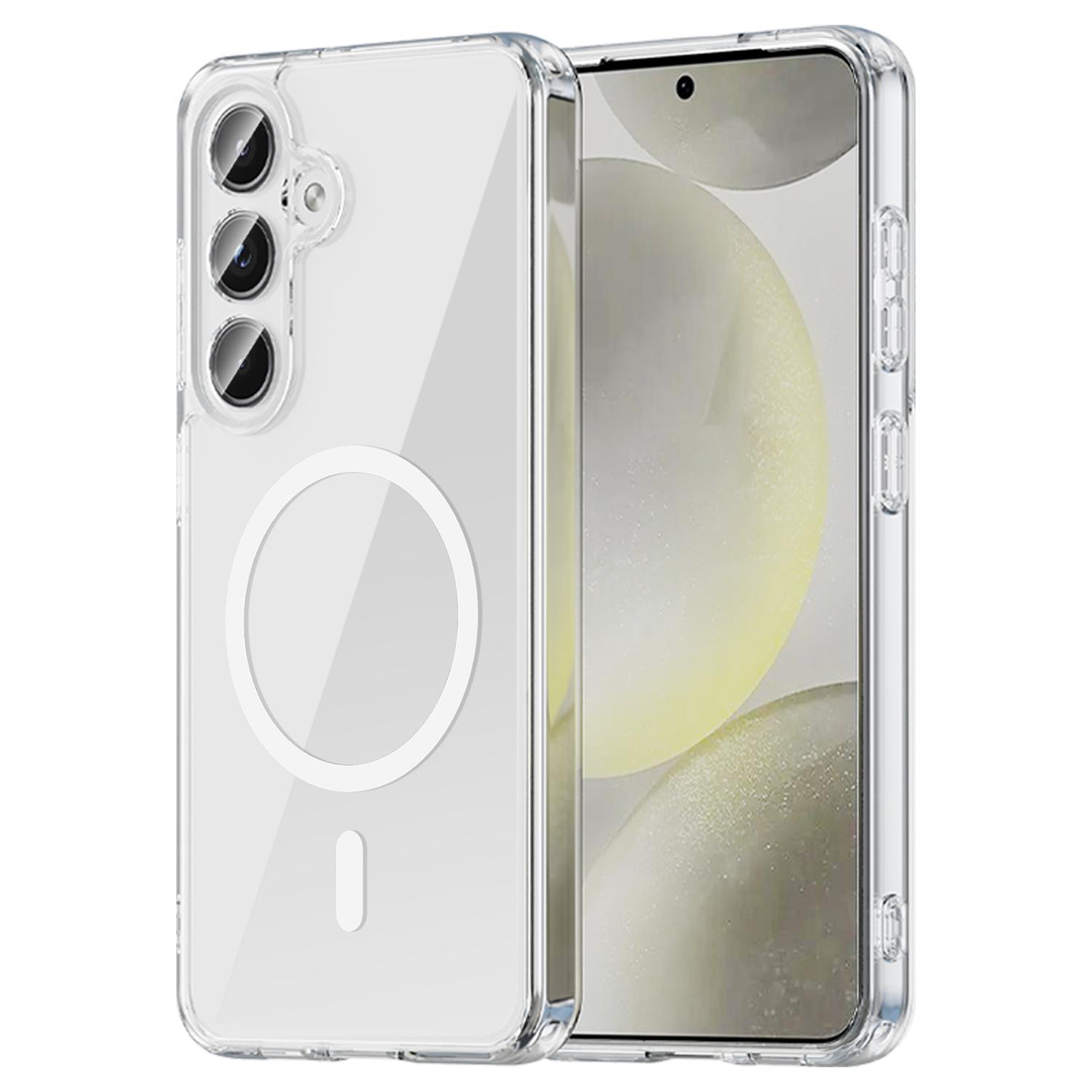 Samsung Galaxy S25 Clear Phone Case,Non-Yellowing Magnetic Phone Case for Samsung Galaxy S25