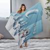 Tuniu Winter Snowman Landscape Fleece Blanket Sofa Bed Room Throw Soft Warm Cozy Gift