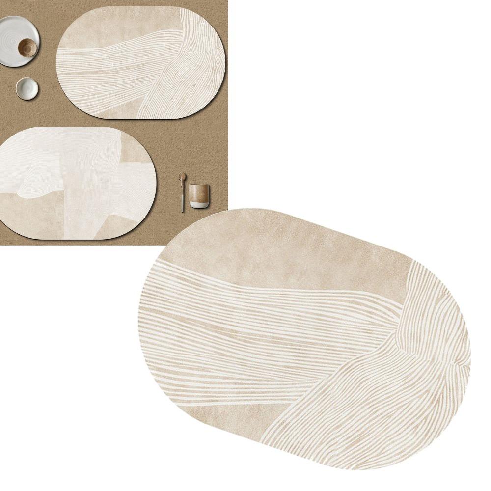 Soft Leather Table Mat Smooth Wear‑resistant Dinner Mat Decorative Pad Tableware Placement