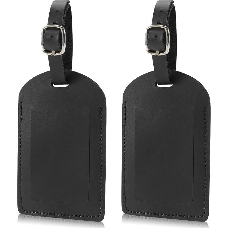 PU Leather Luggage Tags for Women Men Suitcase ID Address Name Holder Travel Accessories Portable Label