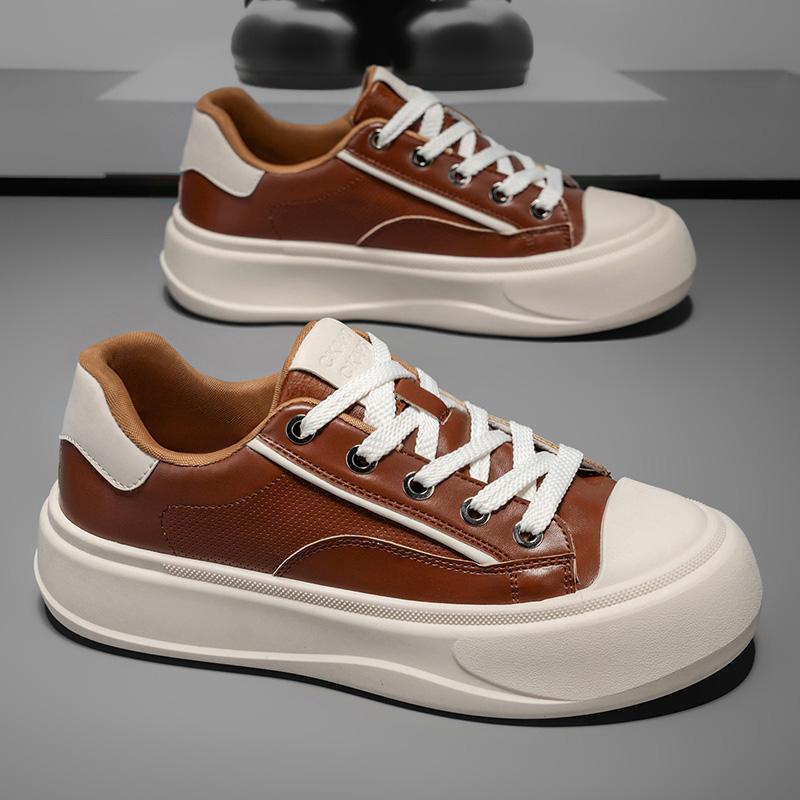 Thick Soled Board Shoes Men's 2026 Summer New Men's Sports Shoes Breathable, Versatile, Lightweight and Casual Trendy Shoes