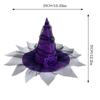 Halloween Baroque Witch Hat Mesh Simulation Flower Dress Up Accessories Gothic Queen Cosplay Witch Makeup Ball Party Hat