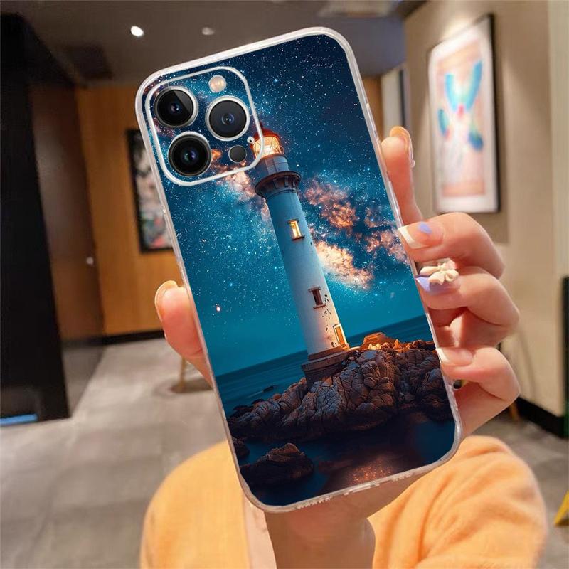 Phone Case Carcasa Funda For iPhone 17 Pro Max 17 Air 16 15 14 13 Pro Max 15 16 Pro 15Plus Lighthouse Case
