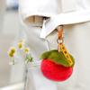 Colorful Persimmon Band Soft Keychain with Lucky Blessing Plush Cute Persimmon Plush Toy Ornament PP Cotton Stuffed