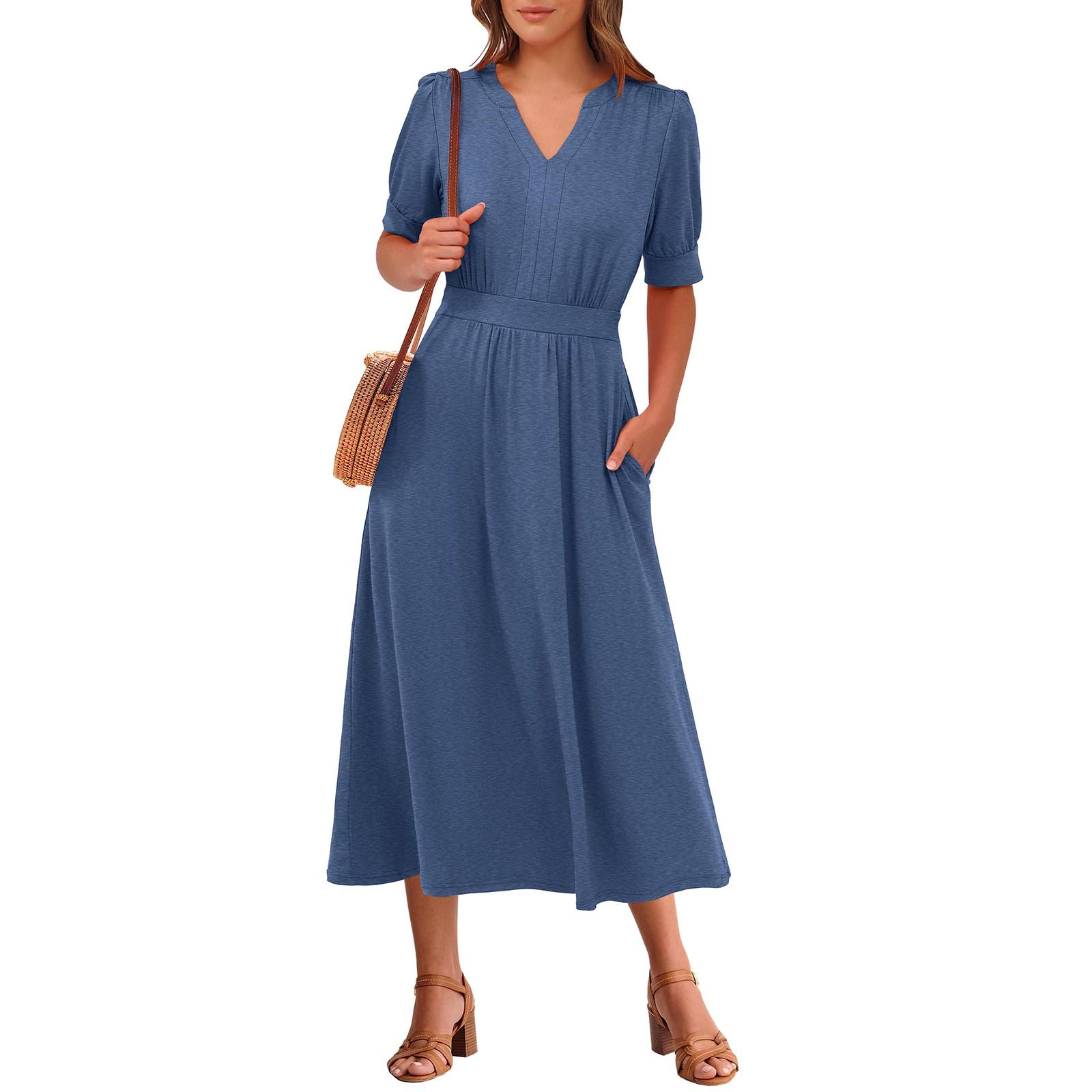 

Женское повседневное однотонное модное сексуальное платье элегантное дорожка M синий