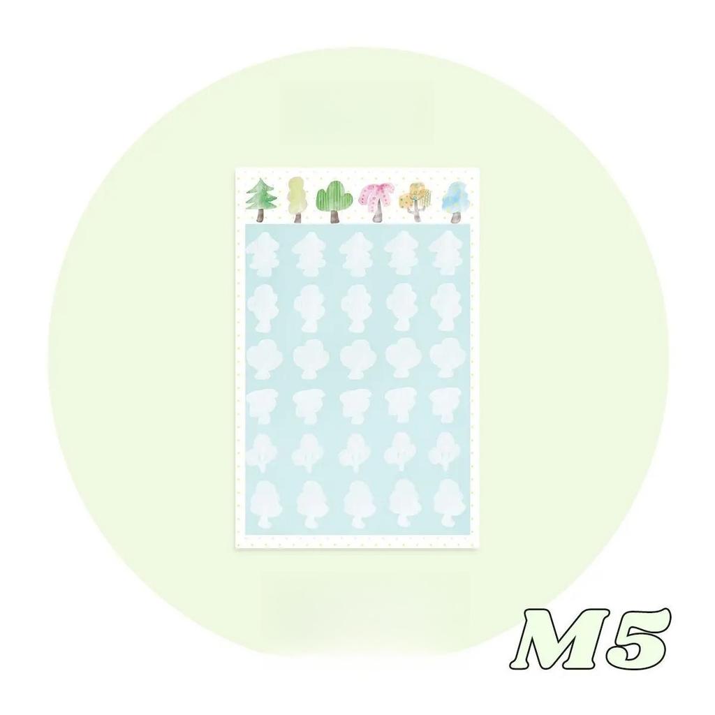 20Pcs Cute Cartoon Colorful Inner Page for M5 Binder Journal Loose-leaf Notebook Scrapbook Kawaii Non-sticky Memo Pad To-do List