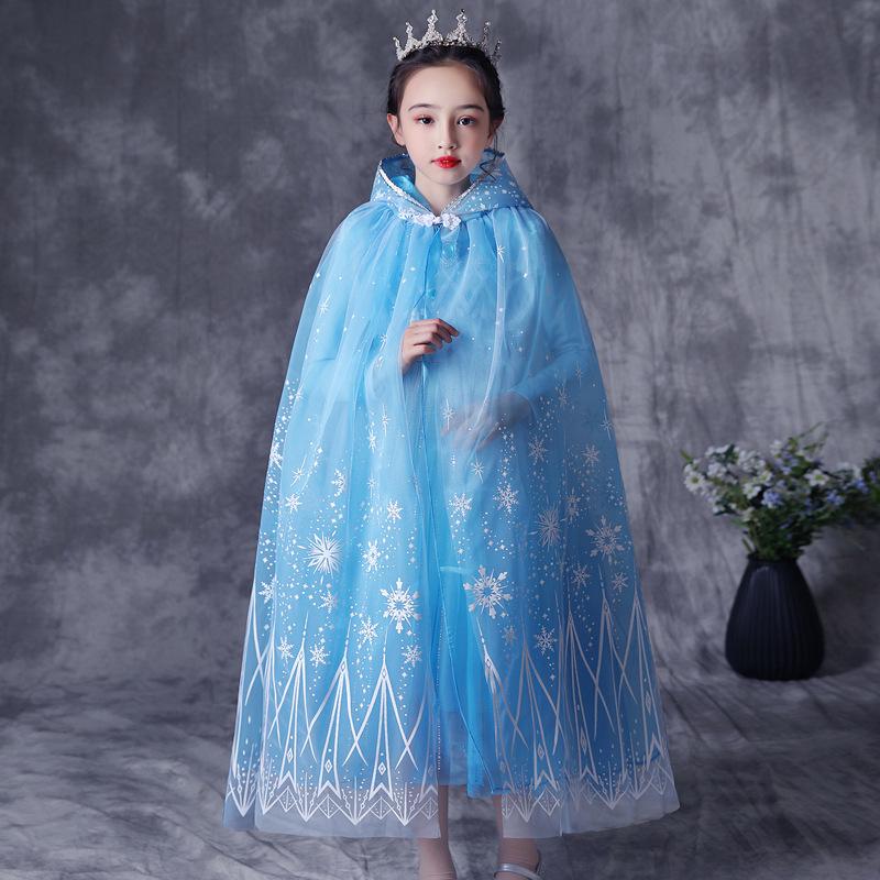 Kids' Long Sleeve Princess Elsa Dress – Frozen-Themed Formal Outfit