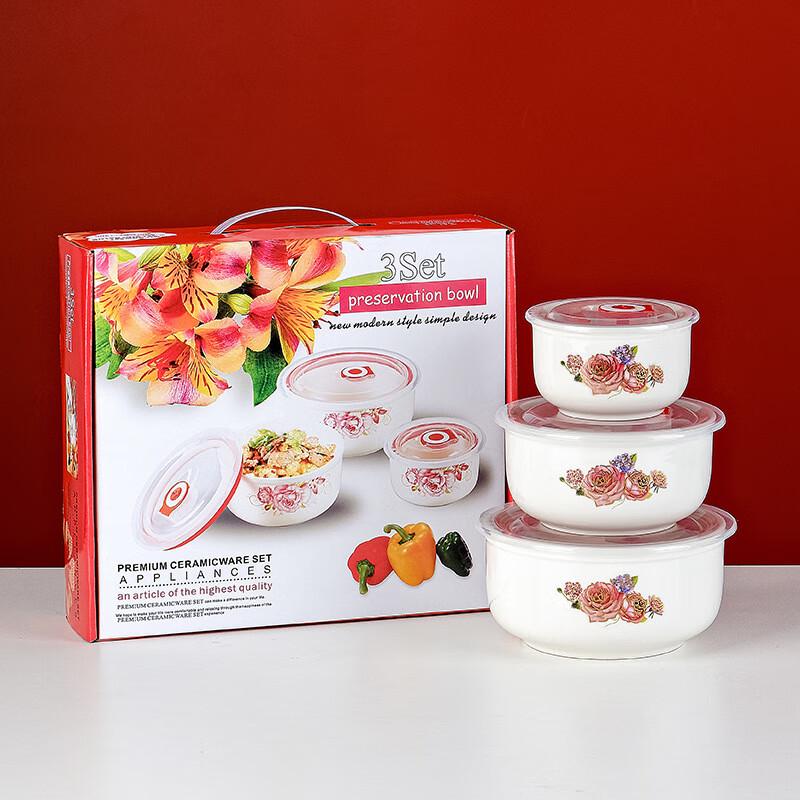 Ting Le Ceramic Fresh-Keeping Bowl Set