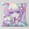 Game NEEDY GIRL OVERDOSE Cushion Cover Short Plush Cushion Cover Double Sided Print Washable Sofa Pillowcase Home Decor Gift