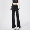 Korean-Style Drawstring Faux Two-Piece Flare Pants: Women's High-Waisted Slimming Drape Spring 2026 Casual Long Pants
