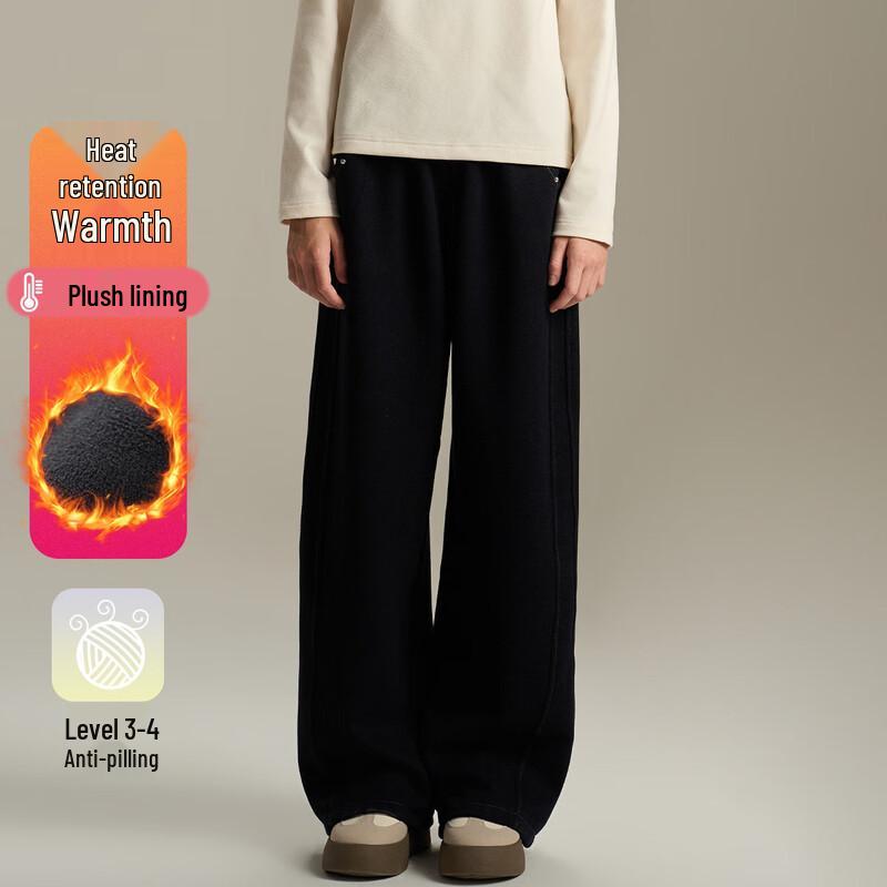 Montagut Girls  Faux Denim Fleece-lined Wide-leg Pants 140