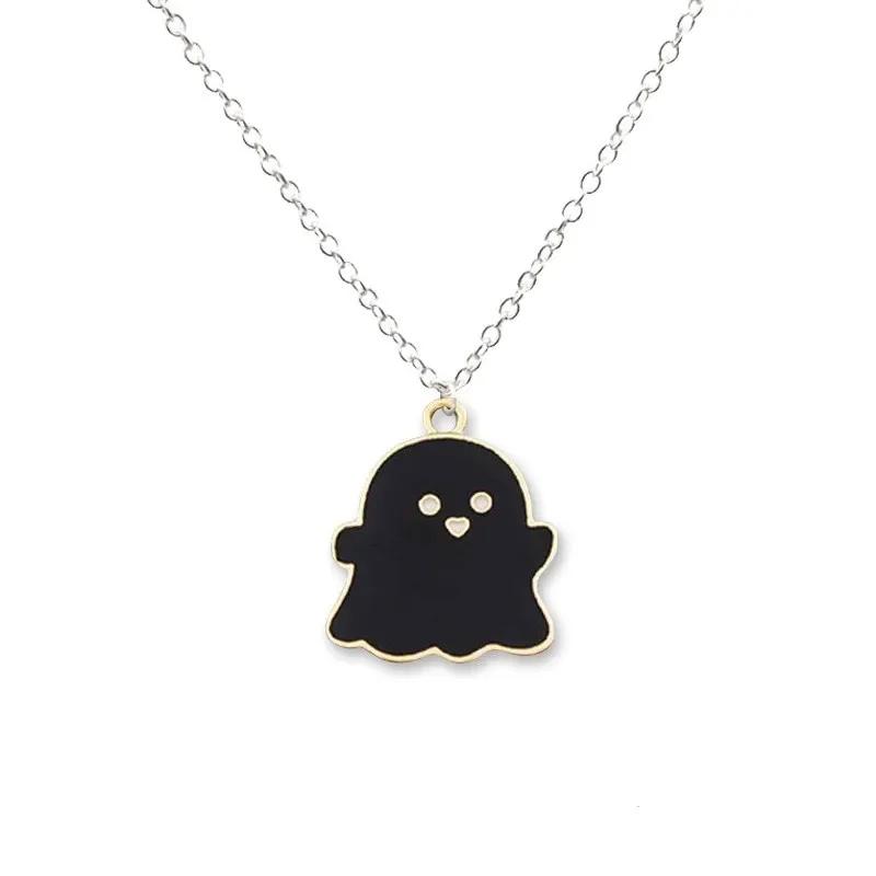 Best Friend Cute Cartoon Devil Ghost Friendship Couple Pendant Necklaces Fashion Men Women Necklaces Kids Halloween Jewelry Gift