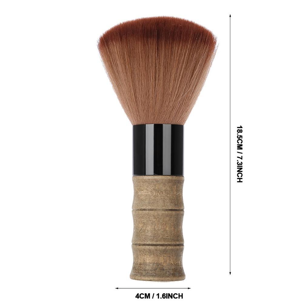 Wooden Handle Barber Face Duster Professional Hair Salon Brush Neck Duster Brush Salon Use