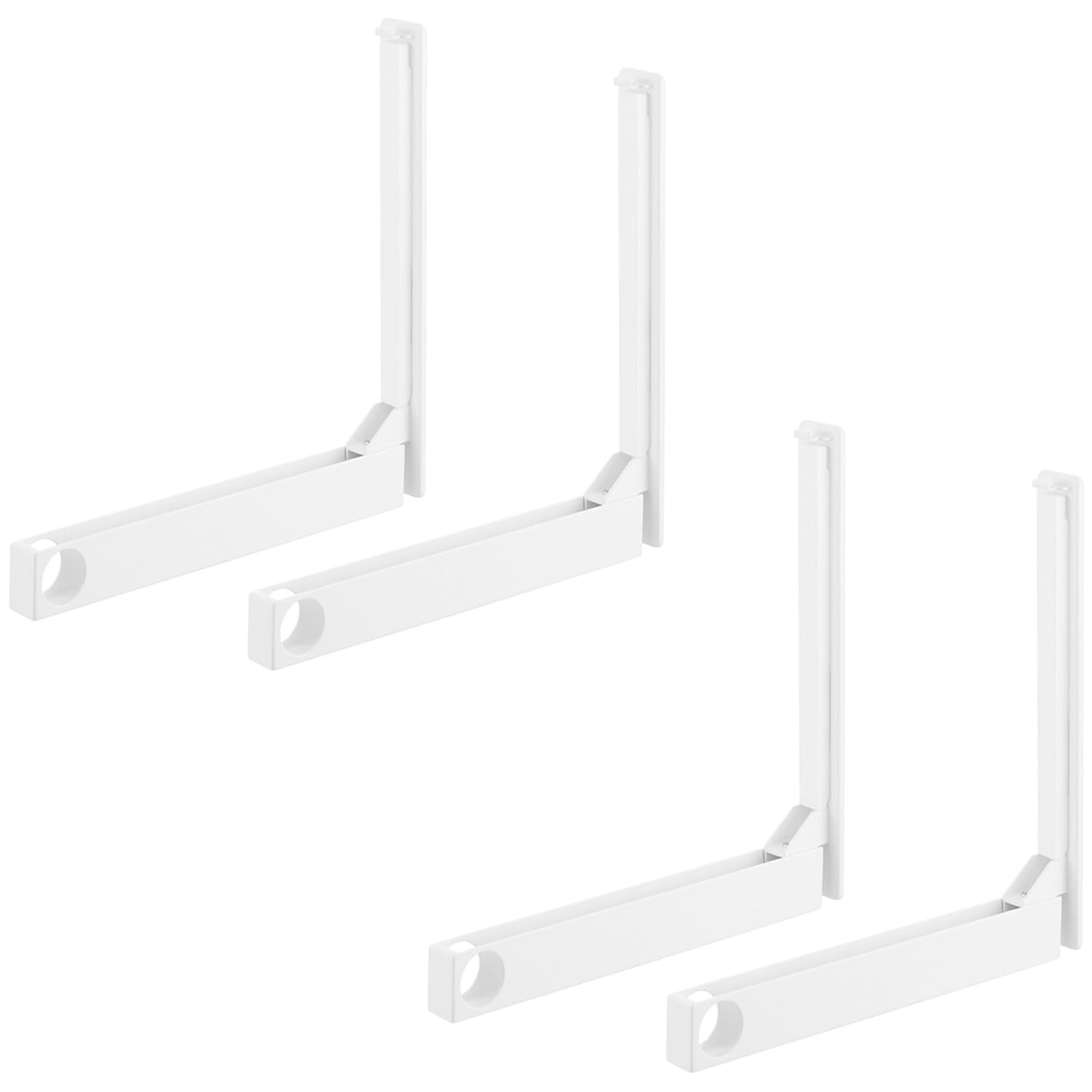 

Yamazaki Jitsugyo Wall Folding Clothes Drying Pole Holder [Set of 4] Compatible with Gypsum Board Walls Tower White 1921 x 2