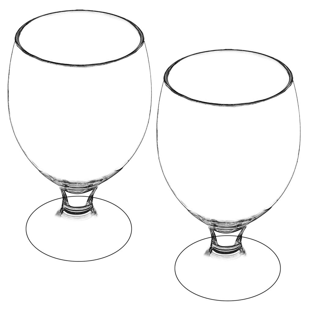 KADAX Szklanki Do Piwa Kufle Pokale Wysokie 370ml 2szt