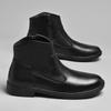 Luxury Genuine Leather Thick-soled Mens Boots Vintage Style High Top Dress Shoes Fashion Casual Leather Chelsea Ankle Boots