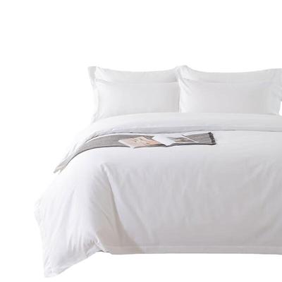 Jinxi White Sateen Cotton 4-Piece Bedding Set