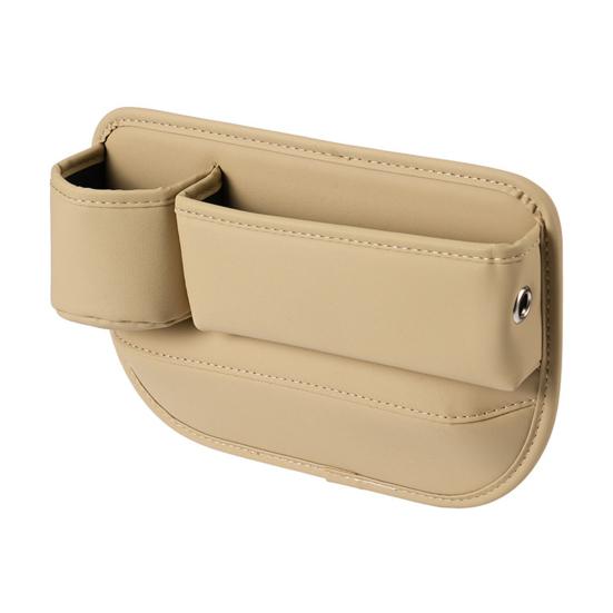 Car Seat Gap Filler Anti-slip Waterproof Storage Box Scratch-Resistant Faux Leather Car Seat Gap Organizer for Phones Cups