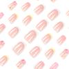 French Simple Floral Rectangular Wearable Nails - European & American Style Nail Art Tips