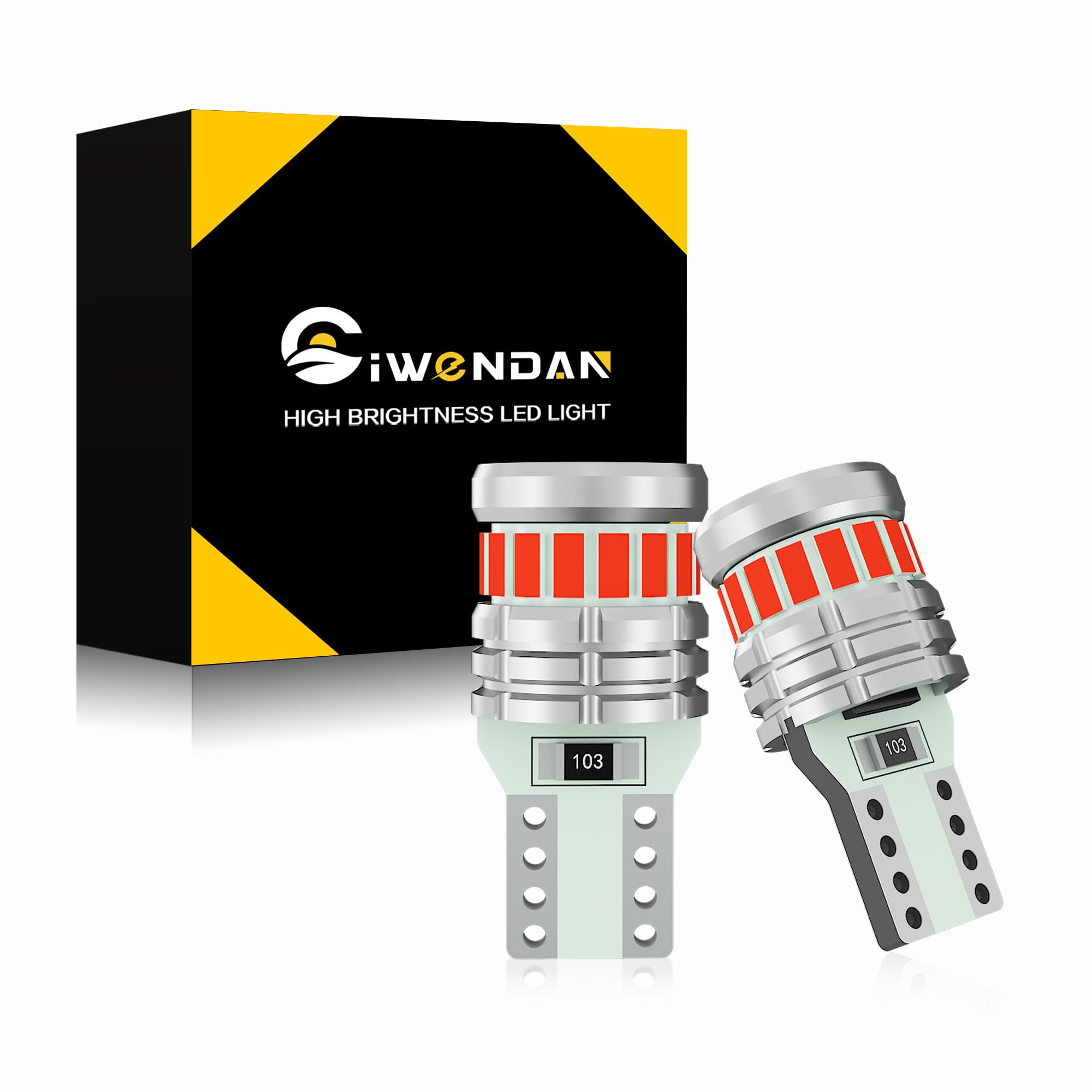 CIWENDAN T10 LED Explosive Light Red Car Inspection Compatible License красный