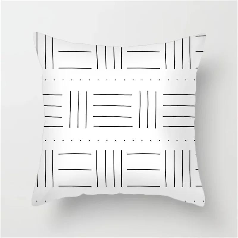Black Line Decorative Pillowcase Living Room Office Ornaments Home Pillowcase