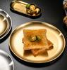 Barbecue Plate, Golden Tray, Circular Plate