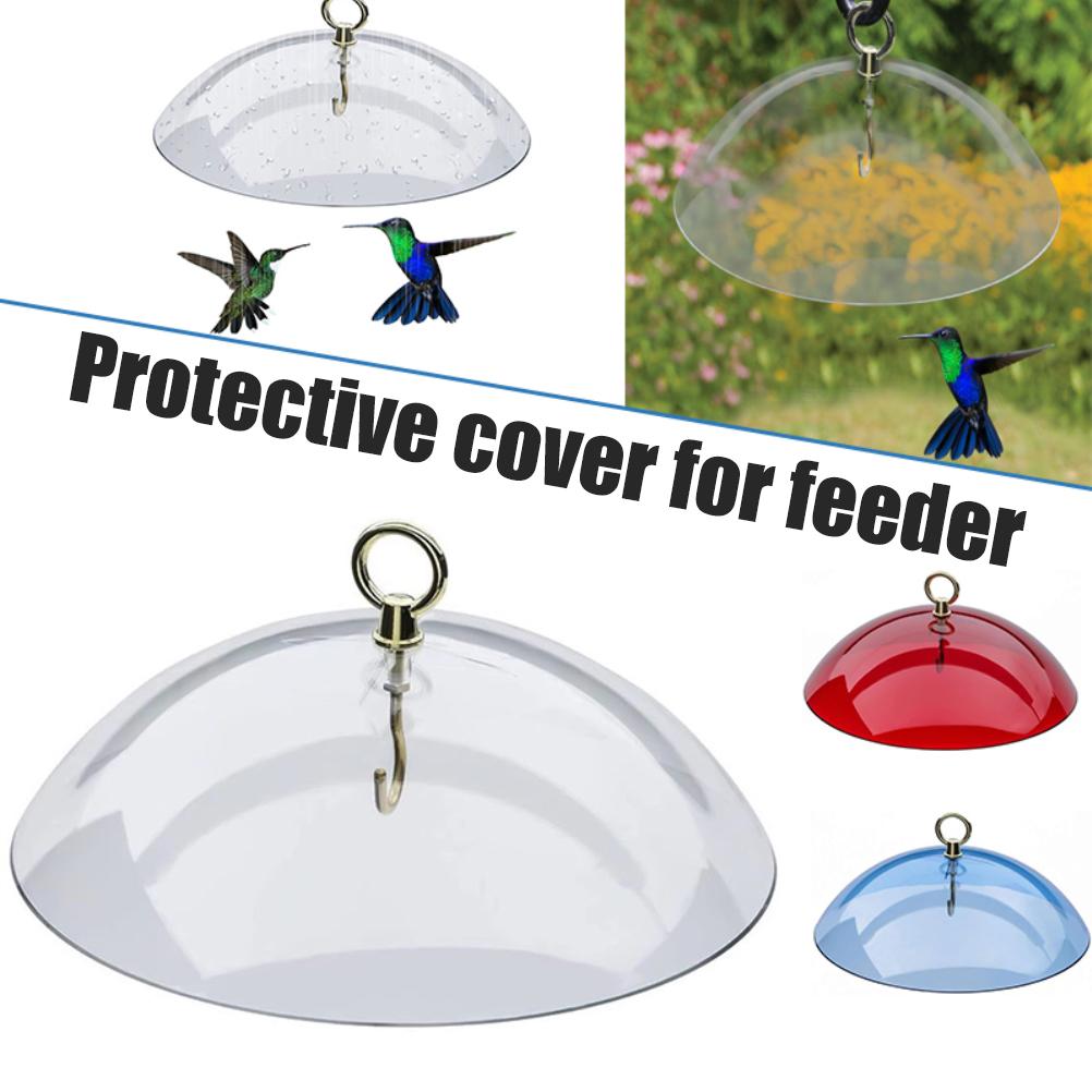 Outdoor Baffle for Bird Feeder Clear Bird Feeder Protective Dome Hanging Hummingbird Feeders Guard