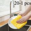 20-1pcs Cleaning Cloth - Household and Kitchen Multi-purpose Towel, Durable and Absorbent, Easy To Remove Stains and Grease, Cleaning Supplies