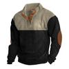 Autumn Winter New Men's Outdoor Corduroy Casual Stand Up Collar Long Sleeved Pullovers Daily Comfortable Versatile Fashionable Loose Pullovers