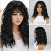 European Style Women's Medium Long Curly Synthetic Wig with Bangs