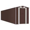 3147468 vidaXL Garden Shed Dark Brown 192x855x223 Cm Galvanized Steel