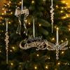 Transparent Christmas Hanging Pendants Lightweight Merry Christmas Ornament  Holiday Gift