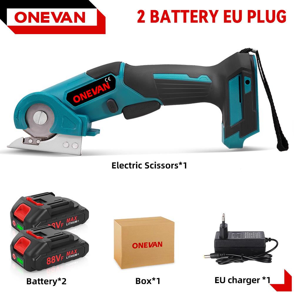ONEVAN 800W Akku-Elektroschere Stoffschneider Metall Teppichschneidwerkzeuge Aluminiumlegierung Edelstahlmesser für Makita Akku