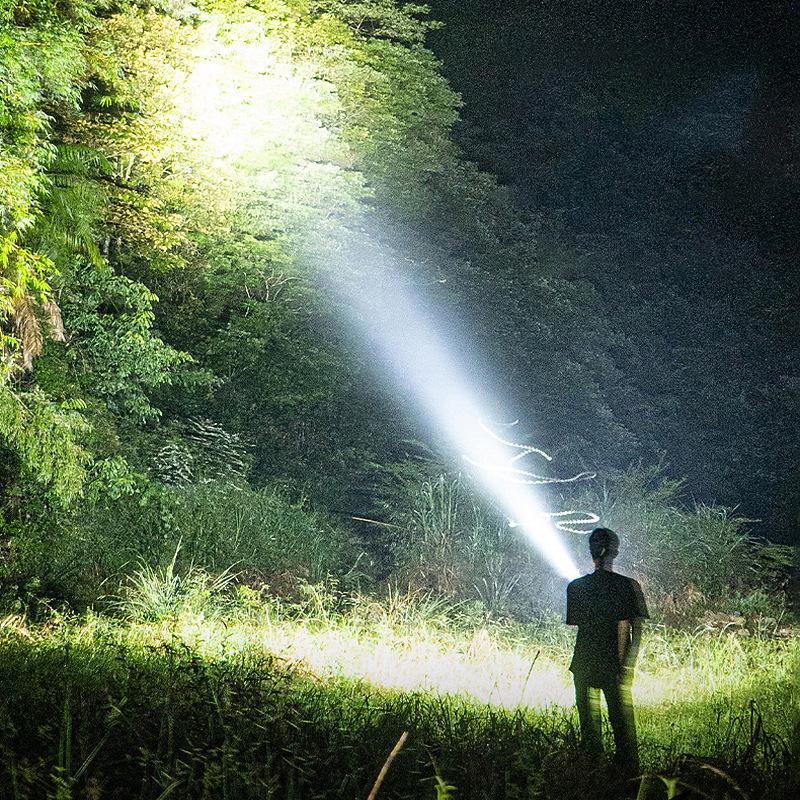 White Laser Flashlight, Multi-functional, Outdoor Portable Long-beam Searchlight, Power Bank, Strong Light Flashlight