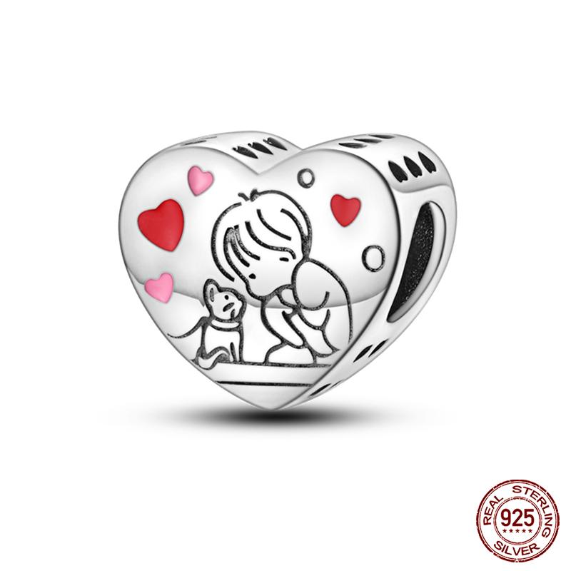 Original 925 Prata Esterlina Cor Mágica Camaleão Luminoso Série Charme Contas Adequado Ajuste Pulseira DIY Jóias Presentes