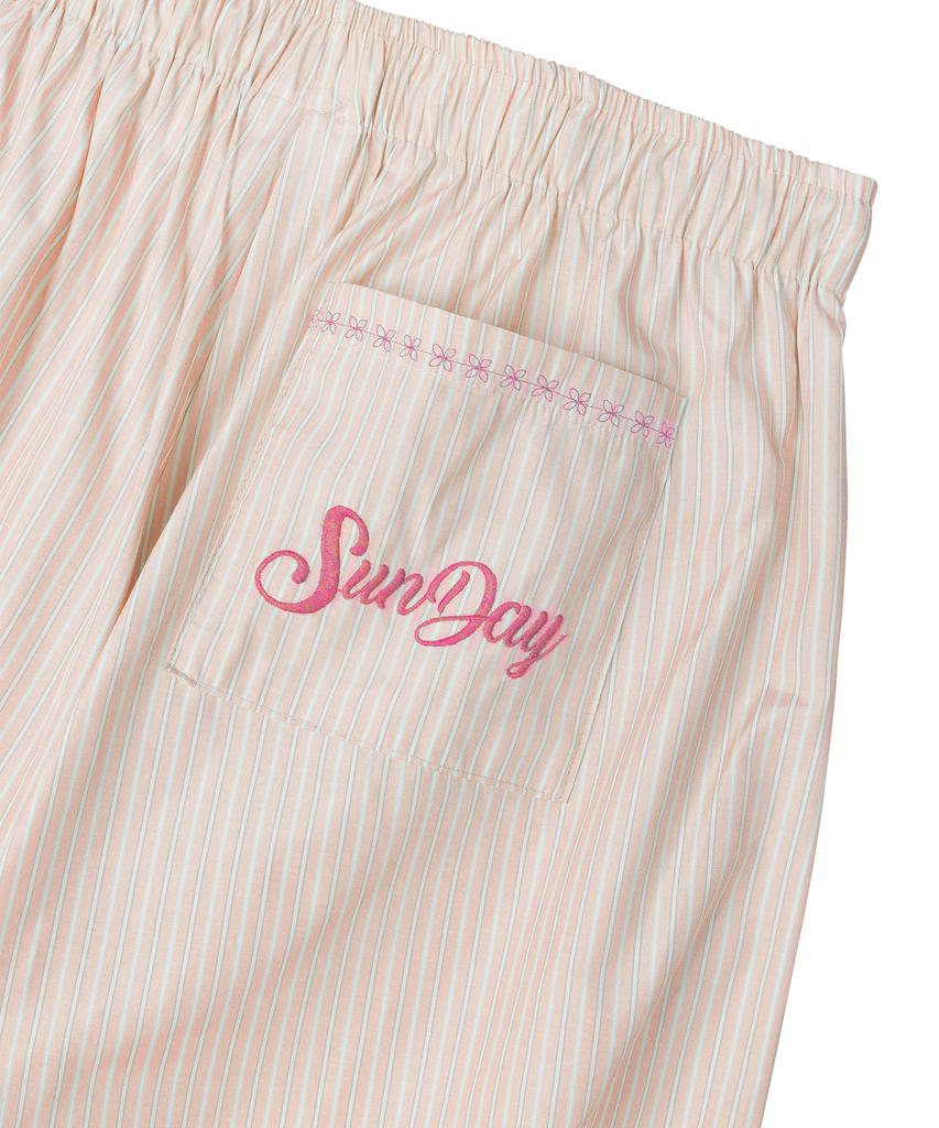 SUNDAY FRUIT MARKET Beach Stripe Pant Pink