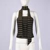 Spice Girls European and American Women's Clothing Chest Wrapping Navel Straps Neck Back Short Top