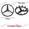 52/57mm ABS Auto Lenkrad Emblem mit Stiften Abdeckung für Mercedes Benz AMG A63 W166 W212 W213 W246 W176 W177 W205 C180 C63 W167 QL0