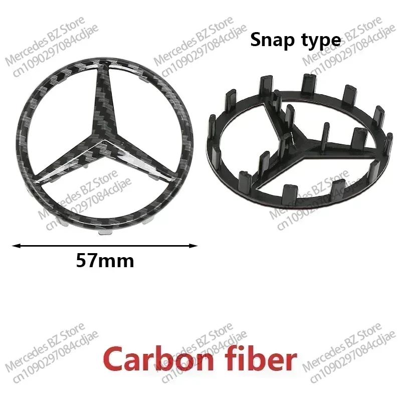 52/57mm ABS Auto Lenkrad Emblem mit Stiften Abdeckung für Mercedes Benz AMG A63 W166 W212 W213 W246 W176 W177 W205 C180 C63 W167 QL0