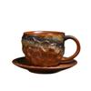 Creative Coffee Cup And Saucer Set Retro Kiln Change Afternoon Tea Latte Coffee Cup Household Small Capacity Cup