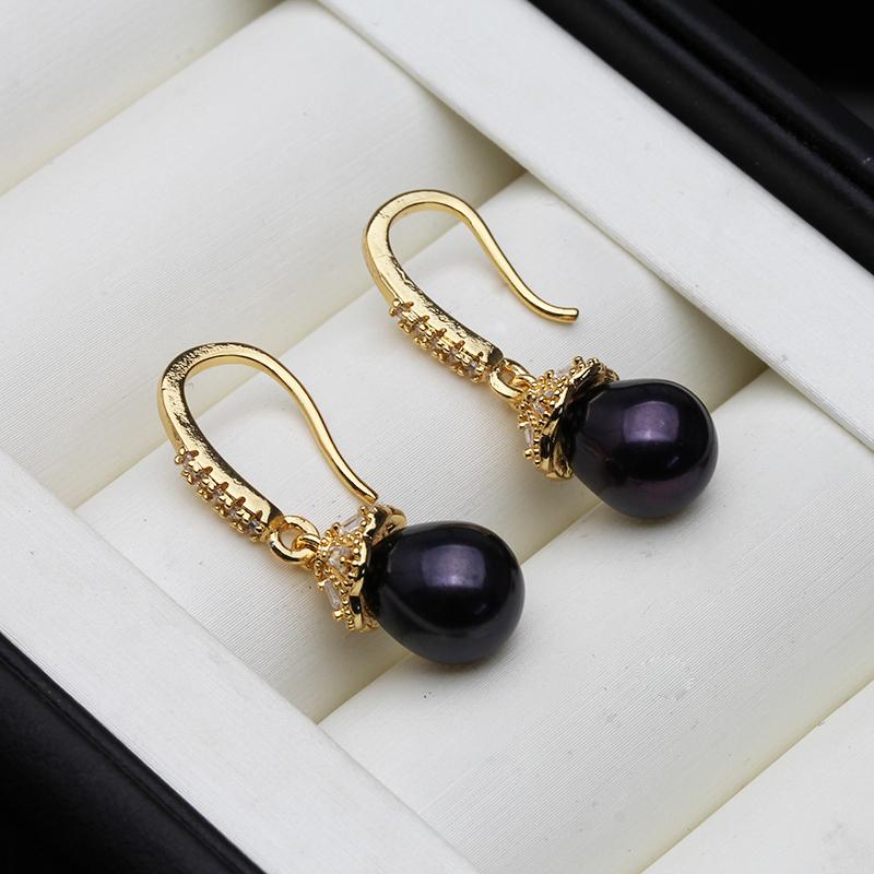 

Earrings With Natural Pearls Woman,Real Natural Freshwater White Pearl Earrings Jewelry Gold Plated Wife Mother Anniversary Gift