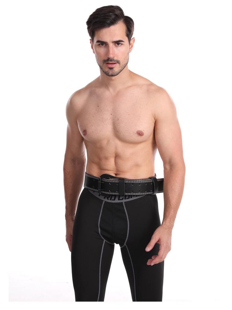 Cowhide Weightlifting Belt for Men and Women - Professional Sports Waist Support for Gym Training, Deadlifts, and Squats