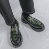 Fashion Brand Business Casual Leather Shoes Rubber Thick Soled Anti Slip Men Leather Shoes Low-quality Fashionable Comfort Driving Shoes