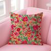 Floral Pattern Cushion Cover Natural Linen Pillow Case Double-Sided Print Decorative Sofa Pillowcase Home Decor Gift