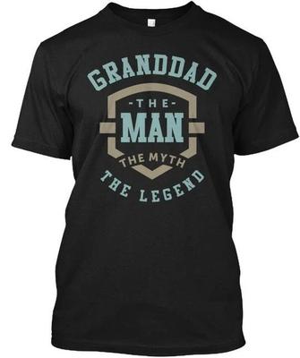 Granddad The Legend Man Myth T-Shirt Made In the USA Size S To 5XL