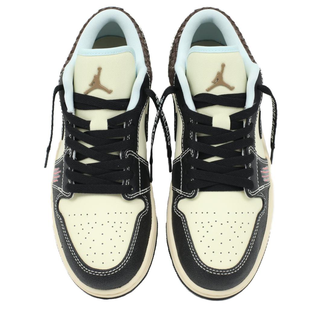 Jordan Air Jordan 1LOW SE Leather Cushioning Slip Resistant Abrasion Resistant Low Top Vintage Basketball Shoes Men's HQ3437-101(Team205- )