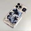 Fashion Coconut Tree Pattern Transparent Phone Case For Samsung Galaxy S26 S23 S24 S25 Ultra S22 S21 S20 Plus FE A50 A70 Cover